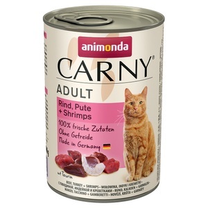 Animonda Carny, Animonda Carny Adult 6 x 400 g - Rind, Pute & Shrimps, Animonda Carny Adult 6 x 400 g - Rind, Pute & Shrimps