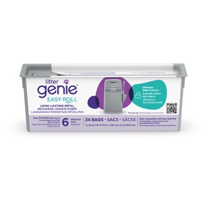 Litter Locker, Litter Genie EasyRoll Katzenstreu-Entsorgungseimer, grau - Zubehör: Nachfüllkassette für Litter Genie EasyRoll (OHNE Eimer)