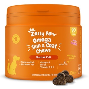 Zesty Paws, Zesty Paws Omega Skin & Coat Lachs - 90 Kautabletten, Zesty Paws Omega Skin & Coat Lachs - 90 Kautabletten