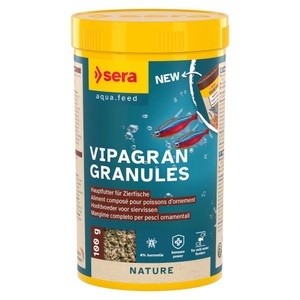Sera, sera vipagran 1000ml Hauptfutter für alle Zierfische, sera Vipagran Nature Softgranulat - 1000 ml