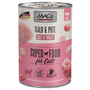 MAC´s, MAC´s Cat 6 x 400 g - Kalb & Pute, MAC´s Cat 6 x 400 g - Kalb & Pute
