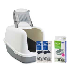 savic, Savic Katzentoilette Nestor Jumbo - hellgrau / weiß, Savic Katzentoilette Nestor Jumbo - hellgrau / weiss