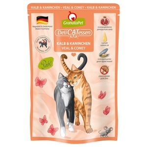 Granatapet, GranataPet DeliCatessen Pouches 6 x 85 g - Kalb & Kaninchen, GranataPet DeliCatessen Pouch 6 x 85 g - Kalb & Kaninchen