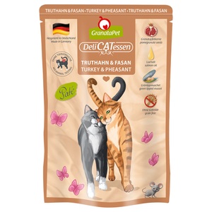 Granatapet, GranataPet DeliCatessen Pouches 6 x 85 g - Truthahn & Fasan, GranataPet DeliCatessen Pouch 6 x 85 g - Truthahn & Fasan