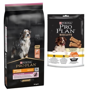 Pro Plan, PRO PLAN Medium/Large Adult 7+ Sensitive Skin OPTIDERMA - 14 kg, PURINA PRO PLAN Medium & Large Adult 7+ Sensitive Skin - 14 kg