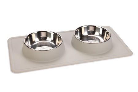 Karlie, Karlie Diner Set Silikon Dex - 2 X 350 ml, Ø 14 cm Hellgrau