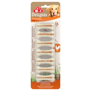 8in1, 8in1 Delights Kauknochen - XS Strong, 140 g, 8in1 Delights Strong Kauknochen Huhn - XS, 140 g (7 Stück)