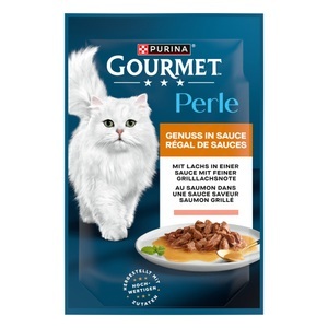 Gourmet, Gourmet Perle Genuss in Sauce 24 x 85 g - Lachs in einer Sauce mit feiner Grilllachsnote, Gourmet Perle Genuss in Sosse 26 x 85 g - Lachs