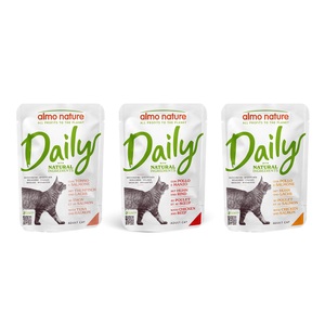 Almo Nature Daily Menu, Almo Nature Daily Menu Pouch 6 x 70 g - Thunfisch & Lachs, Almo Nature Daily mit Thunfisch und Lachs, Nassfutter für Katzen (70g)