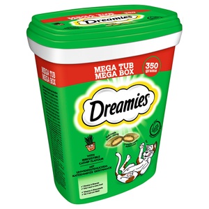 Dreamies Megatub 350 g - Sparpaket: Katzenminze (4 x 350 g)