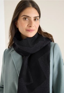 CECIL, Cecil Damen Schal mit Glitzerdetails in Schwarz, Gr: One size