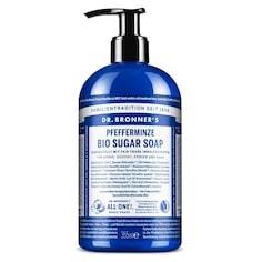 Dr. Bronner's, Dr. Bronner's Flüssigseife Dr. Bronner's Flüssigseife Shikakai Soap Spearmint-Peppermint Flüssigseife 355.0 milliliter, Dr. Bronner's Dr. Bronner's BIO SUGAR SOAP Pfefferminze duschgel 355.0 ml
