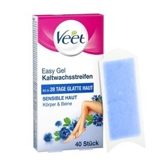 Veet, Veet Warm- und Kaltwachs Veet Warm- und Kaltwachs Kaltwachsstreifen Sensible Haut enthaarungstools 40.0 pieces, Veet Veet Easy-Gel Kaltwachsstreifen Sensible Haut haarwachs 40.0 pieces