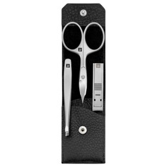Zwilling, ZWILLING ® ZWILLING ® 1 Stück nagelpflegeset, ZWILLING ® ZWILLING ® Taschen-Etui, Rindleder, schwarz, 3-tlg. nagelpflegeset 1.0 pieces