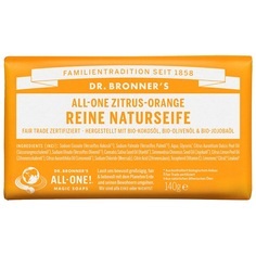 Dr. Bronner's, Dr. Bronner's Seife Dr. Bronner's Seife Citrus Orange Stückseife 140.0 gram, Dr. Bronner's Dr. Bronner's Reine NATURSEIFE Zitrus-Orange seife 140.0 g