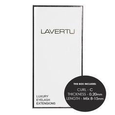 Lavertu, Lavertu Make-up Lavertu Make-up Flat 0.20mm C 1.0 pieces, Lavertu Lavertu Flat 0.20mm C kuenstliche_wimpern 1.0 pieces
