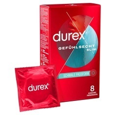 Durex, Kondome ?Gefühlsecht Slim Fit?, transparent, fester Sitz, Durex Durex Slim Fit kondom 1.0 pieces