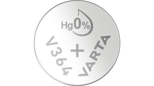 Varta, Silberoxid Knopfzelle V364 / SR60, 1,55 Volt - 1 Stück, VARTA Knopfzelle V364 364101111 SR621SW, SR60