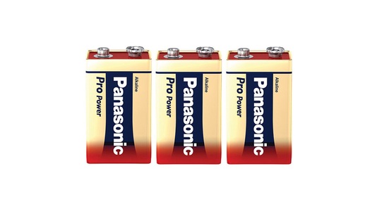 Panasonic, Panasonic Pro Power Alkaline Batterie, 9-V-Block, 3er Pack, Panasonic Pro Power Alkaline Batterie, 9-V-Block, 3er-Pack