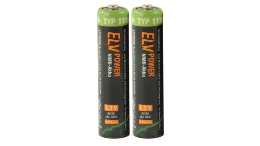 ELV, ELV Power NiMH-Akku Micro Typ 1100, 1050 mAh, 2er Pack, ELV Power NiMH-Akku Micro Typ 1100, 1050 mAh, 2er-Pack