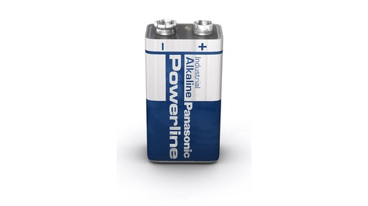 Panasonic, Panasonic Powerline Alkaline Batterie 9 Volt Block, 1er Pack, Panasonic Powerline Alkaline Batterie 9 Volt Block, 1er-Pack