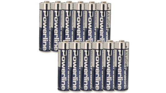 Panasonic, Panasonic Powerline Alkaline Batterie LR6 (Mignon/AA), 12er Set, Panasonic 12er-Set Powerline Alkaline Batterie LR6 (Mignon/AA)