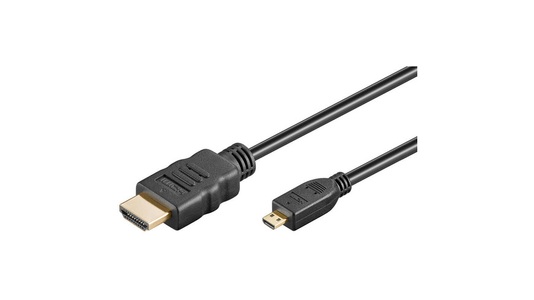 Goobay, goobay HDMI-Kabel (High Speed), HDMI-Stecker (Typ A) auf Micro-HDMI-Stecker (Typ D), 3 m, goobay HDMI-Kabel (High Speed), HDMI-Stecker (Typ A) auf Micro-HDMI-Stecker (Typ D), 3 m