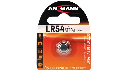 Ansmann, LR54, Batterie, Ansmann Alkaline-Knopfzelle, Typ AG-10, LR54