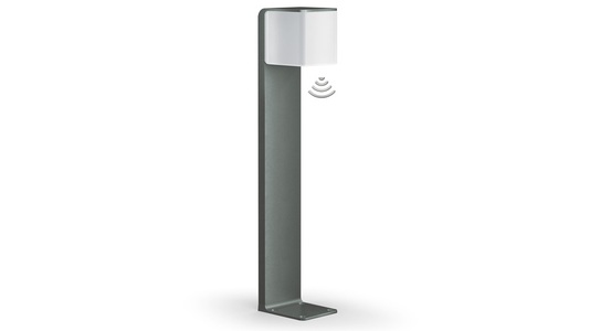 Steinel, STEINEL GL 80 iHF Cubo Wegelampe Sensor anthrazit, Steinel 9,1-W-Sensor-LED-Standleuchte GL 80 SC ANT LED iHF, mit HF-Bewegungsmelder, App, schwarz