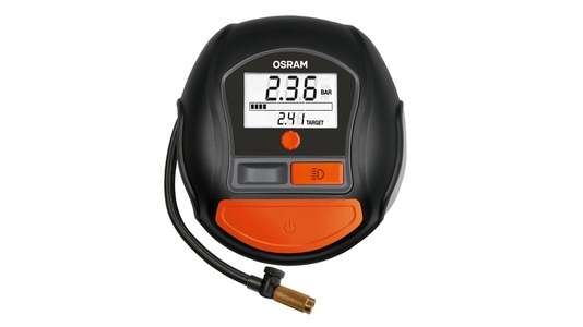 Osram Auto, Osram Auto OTI1000 Kompressor Digitales Display, Überlastungsschutz, mit Arbeitslampe, Kabelfach/-aufnahme, OSRAM Luftkompressor TYREinflate 1000, 8,9-cm-LC-Display, 12 V, max. 5,5 bar, 24 l/min, 180 W