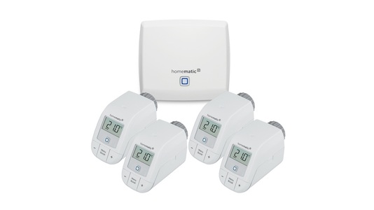 Homematic IP, Homematic IP Set Raumklima mit Access Point, 4x Heizkörperthermostat, Homematic IP Set Raumklima mit Access Point, 4x Heizkörperthermostat