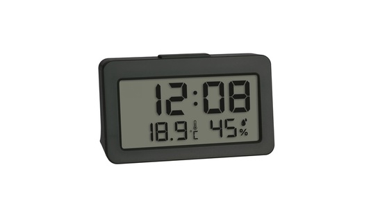 TFA Dostmann Digitaler Mini-Wecker mit Temperatur- und Luftfeuchtigkeitsanzeige