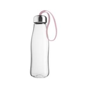 Eva Solo, Trinkflasche / Glas - 0,5 L - Eva Solo rosa en glas, Eva Solo Trinkflasche »Glas Rose quartz 0.5l«
