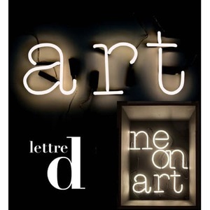 Seletti, Neon Art Wandleuchte mit Stromkabel Buchstabe D - Seletti weiß en glas, Wandleuchte mit Stromkabel Neon Art glas weiß Buchstabe D - Seletti weiß en glas