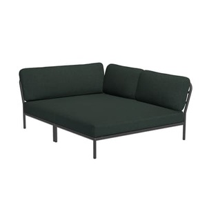 Houe, Level Cozy Sofa / Tiefe Sitzfläche - Eckmodul rechts L 173,5 x T 139 cm - Houe grün en textil, Modulares Gartensofa Level Cozy textil grün / Tiefe Sitzfläche - Eckmodul rechts L 173,5 x T 139 cm - Houe grün en textil