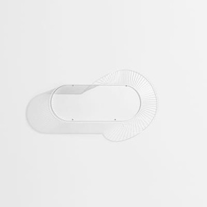 Petite Friture, Regal Loop metall weiß / Corolle - L 94 cm - Petite Friture weiß en metall, Regal Loop metall weiß / Corolle - L 94 cm - Petite Friture weiß en metall