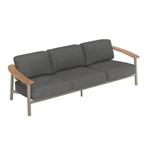 Emu, Gartensofa 3-Sitzer Twins metall beige Holz & Metall / L 241,5 cm - Emu beige en metall, Gartensofa 3-Sitzer Twins metall beige Holz & Metall / L 241,5 cm - Emu beige en metall