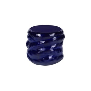 Broste Copenhagen, Beistelltisch Earthernware keramik blau / Ø 44 x H 42 cm - BROSTE COPENHAGEN blau en keramik, Beistelltisch Earthernware keramik blau / Ø 44 x H 42 cm - BROSTE COPENHAGEN blau en keramik