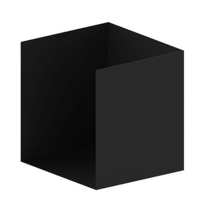 Zeus, Kiste / Für Easy Irony Bücherregal - L 35 cm - Zeus schwarz en metall, Kiste metall schwarz / Für Easy Irony Bücherregal - L 35 cm - Zeus schwarz en metall