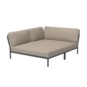 Houe, Level Cozy Sofa / Tiefe Sitzfläche - Eckmodul links - L 173,5 x T 139 cm - Houe beige en textil, Modulares Gartensofa Level Cozy textil beige / Tiefe Sitzfläche - Eckmodul links - L 173,5 x T 139 cm - Houe beige en textil