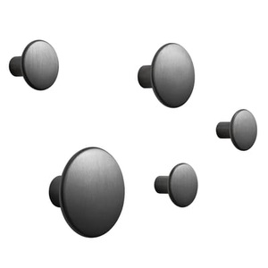 Muuto, Wandhaken The Dots Métal metall schwarz / 5er-Set - Muuto en, Wandhaken The Dots Métal metall schwarz / 5er-Set - Muuto schwarz en metall