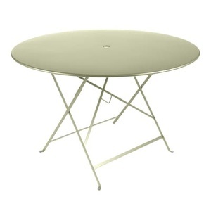 Fermob, Bistro Klapptisch / Ø 117 cm - für 6 bis 8 Personen - mit Sonnenschirmloch - Fermob grün en metall, Klapptisch Bistro metall grün / Ø 117 cm - für 6 bis 8 Personen - mit Sonnenschirmloch - Fermob grün en metall