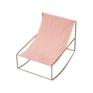 valerie objects, Schaukelstuhl / Leinen - valerie objects rosa en textil, Schaukelstuhl textil rosa / Leinen - valerie objects rosa en textil