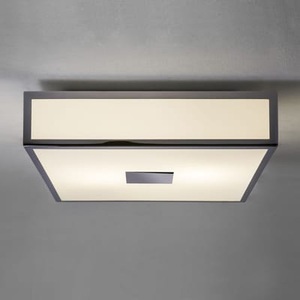 Astro, Astro Mashiko LED-Bad-Deckenleuchte 30x30 chrom, Deckenleuchte Mashiko Square LED glas weiß metall / 30 x 30 cm - Glas - Astro Lighting metall en glas