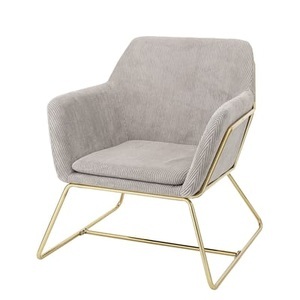 Bloomingville, Gepolsterter Sessel Bass textil gold beige / Cordsamt - Bloomingville gold en textil, Gepolsterter Sessel Bass textil gold beige / Cordsamt - Bloomingville beige en textil