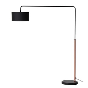 Frandsen, Stehleuchte Shower Mega metall textil stein schwarz kupfer / H 170 cm - Frandsen schwarz en metall, Stehleuchte Shower Mega metall textil stein schwarz kupfer / H 170 cm - Frandsen kupfer en stein