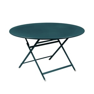 Fermob, Caractère Klapptisch / Ø 128 cm / 7 Personen - Fermob blau en metall, Klapptisch Caractère metall blau / Ø 128 cm / 7 Personen - Fermob blau en metall