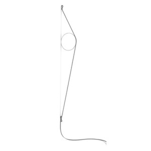 Flos, Wirering Wandleuchte / LED - H 208 cm - Flos weiß/grau en metall, Wandleuchte Wirering metall weiß grau / LED - H 208 cm - Flos grau en metall
