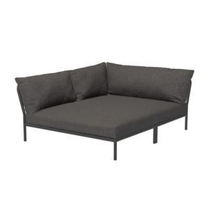 Houe, Level 2 Cozy Sofa / Weiche Rückenlehne & tiefe Sitzfläche - Eckmodul links - L 173,5 x T 139 cm - Houe grau en textil, Modulares Gartensofa Level 2 Cozy textil grau / Weiche Rückenlehne & tiefe Sitzfläche - Eckmodul links - L 173,5 x T 139 cm - Houe grau en textil