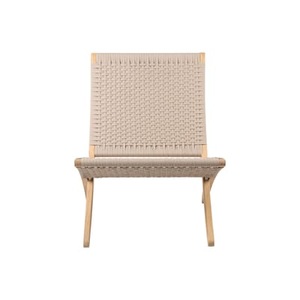CARL HANSEN & SON, Lounge-Sessel MG501 - Cuba Chair textil beige / Morten Gøttler, 1997 - Klappbar / Baumwollschnur - CARL HANSEN & SON beige en textil, Lounge-Sessel MG501 - Cuba Chair textil beige / Morten Gøttler, 1997 - Klappbar / Baumwollschnur - CARL HANSEN & SON beige en textil